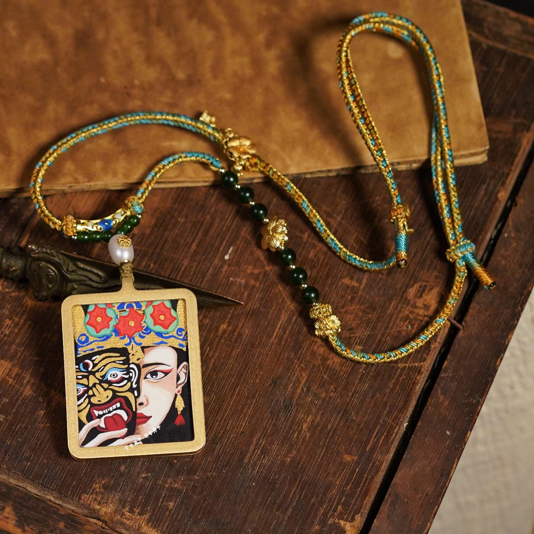 Blessed Necklace- Drashi Lhamo Necklace for Wealth