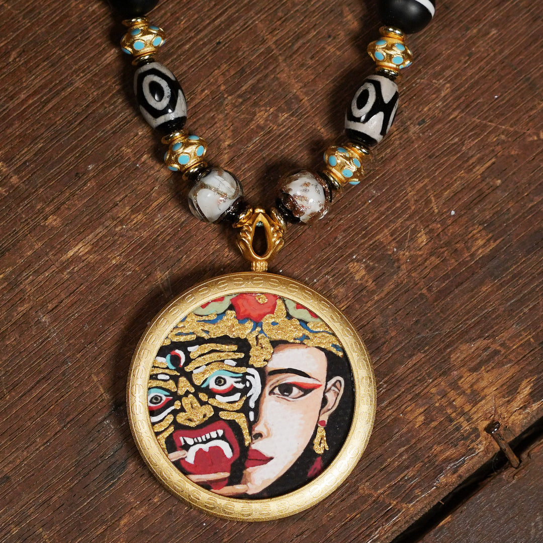 Blessed Necklace- Drashi Lhamo Necklace for Wealth